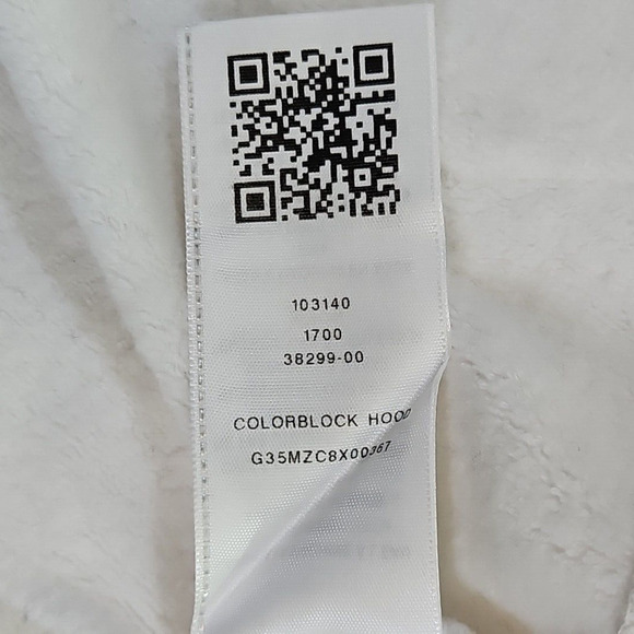 True Religion Men's Pullover Colorblock Hoodie Sweatshirt White Black 103140 LG - Picture 16 of 16